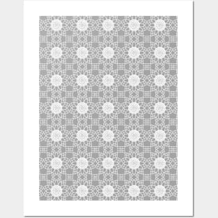 Doily - grey Posters and Art